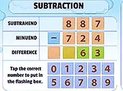 Number Skills Subtraction Trainer